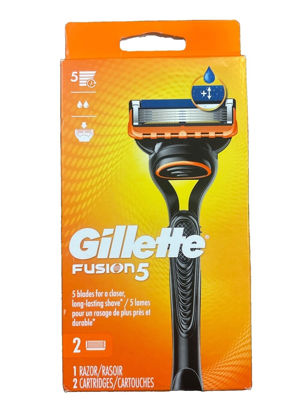 Gillette Fusion 5 Shaving Kit Contains 1 Handle 2 Cartridges